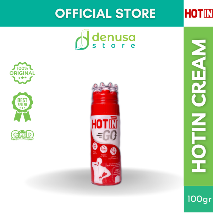 HOTIN Cream Go 3in1 Roll On With Aplikator Pijat 100gr