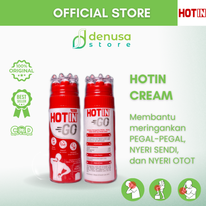 HOTIN Cream Go 3in1 Roll On With Aplikator Pijat 100gr