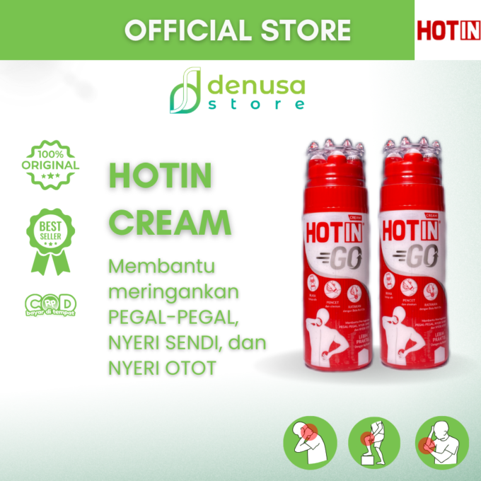 HOTIN Cream Go 3in1 Roll On With Aplikator Pijat 100gr