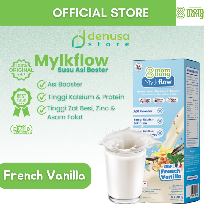 MOM UUNG Mylkflow Susu Asi Booster Creme French Vanilla 5 sachet x 30 g