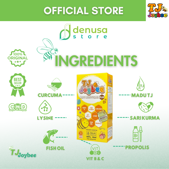 TJ Joybee Madu MultiVitamin Plus Rasa Jeruk 100 ml