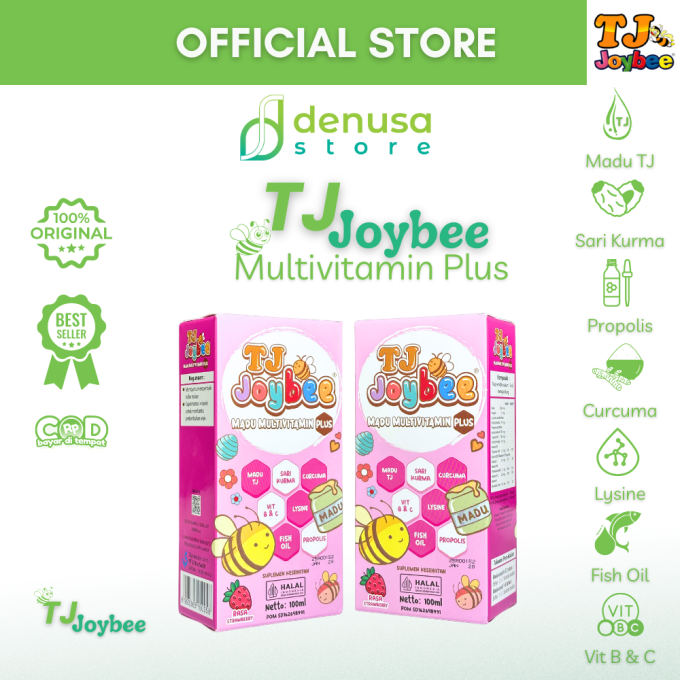 TJ Joybee Madu MultiVitamin Plus Rasa Strawberry 100 ml