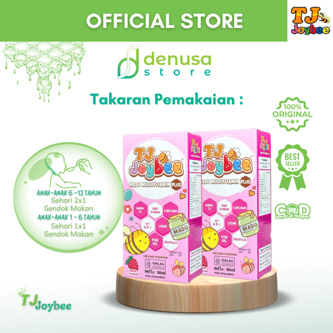 TJ Joybee Madu MultiVitamin Plus Rasa Strawberry 100 ml