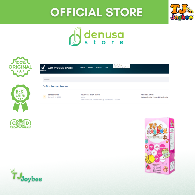 TJ Joybee Madu MultiVitamin Plus Rasa Strawberry 100 ml