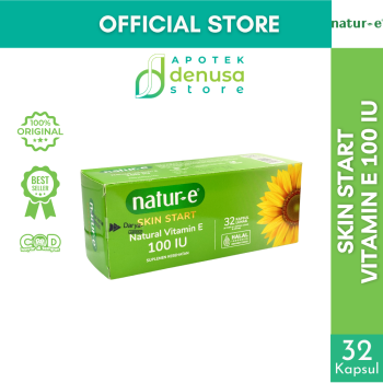 Natur-E Skin Start Natural Vitamin E 100 IU 1 Kotak 32 Kapsul Lunak