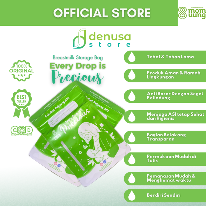 Mom Uung Pre-Sterilized Breast Milk Bag Kantong ASI 1 Kantong 150ml