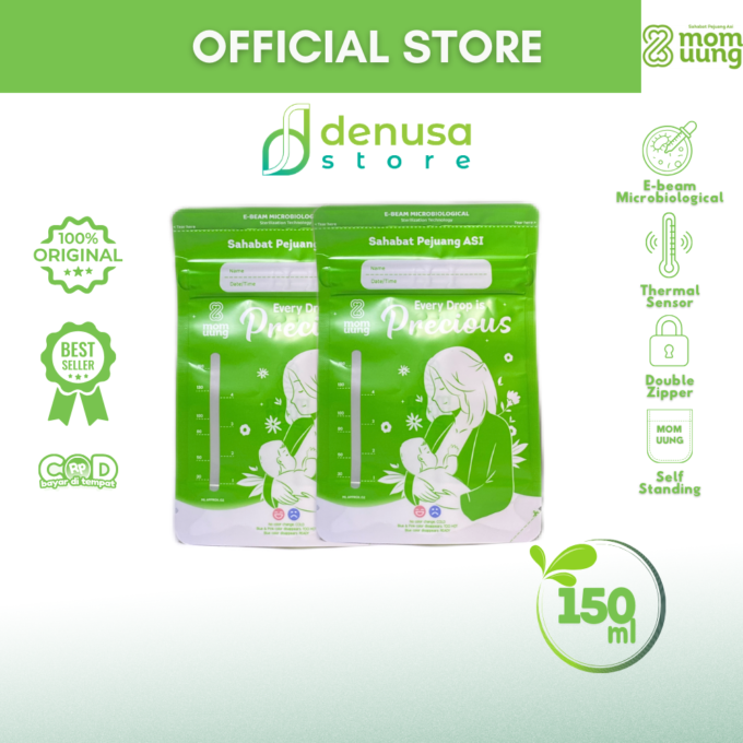 Mom Uung Pre-Sterilized Breast Milk Bag - Kantong ASI - 1 Kantong 150ml