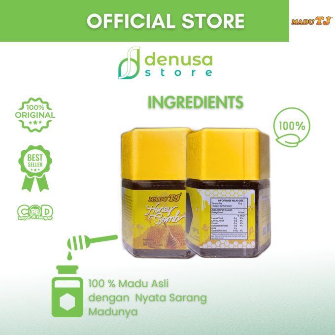 Madu TJ Honey Comb 250 gr Madu Sarang