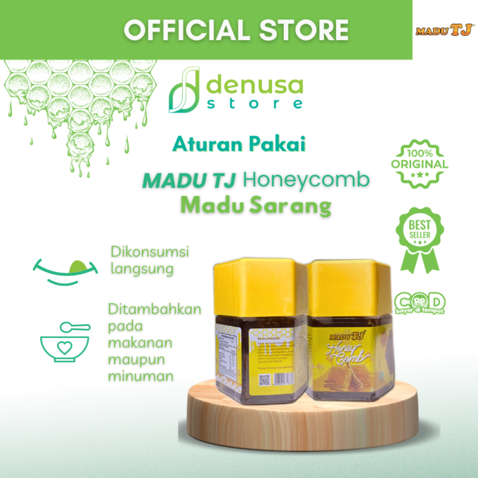 Madu TJ Honey Comb 250 gr Madu Sarang