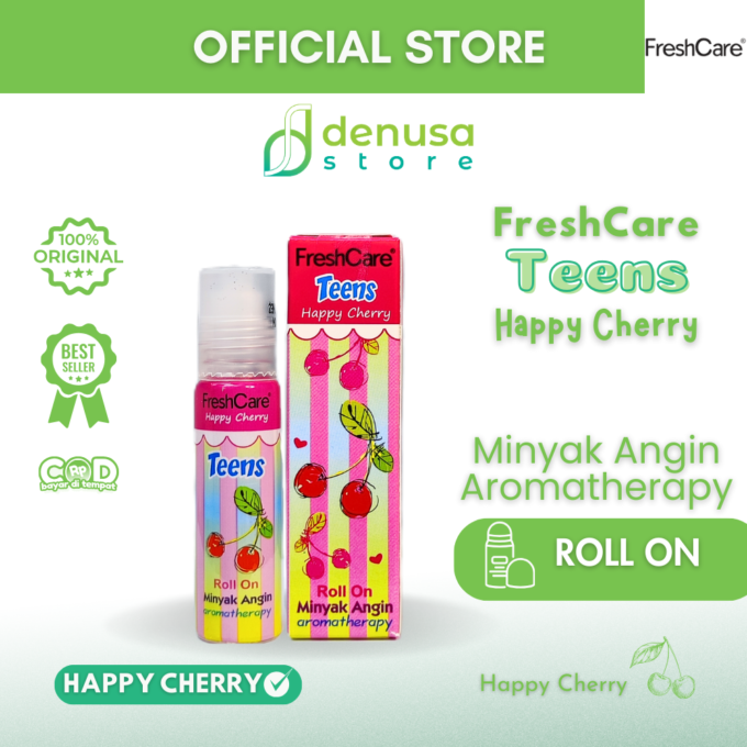 FreshCare Teens Minyak Angin Aromatherapy Happy Cherry Roll On 10ml