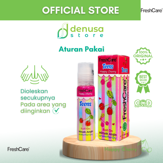 FreshCare Teens Minyak Angin Aromatherapy Happy Cherry Roll On 10ml