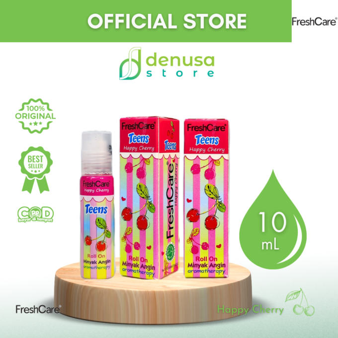 FreshCare Teens Minyak Angin Aromatherapy Happy Cherry Roll On 10ml