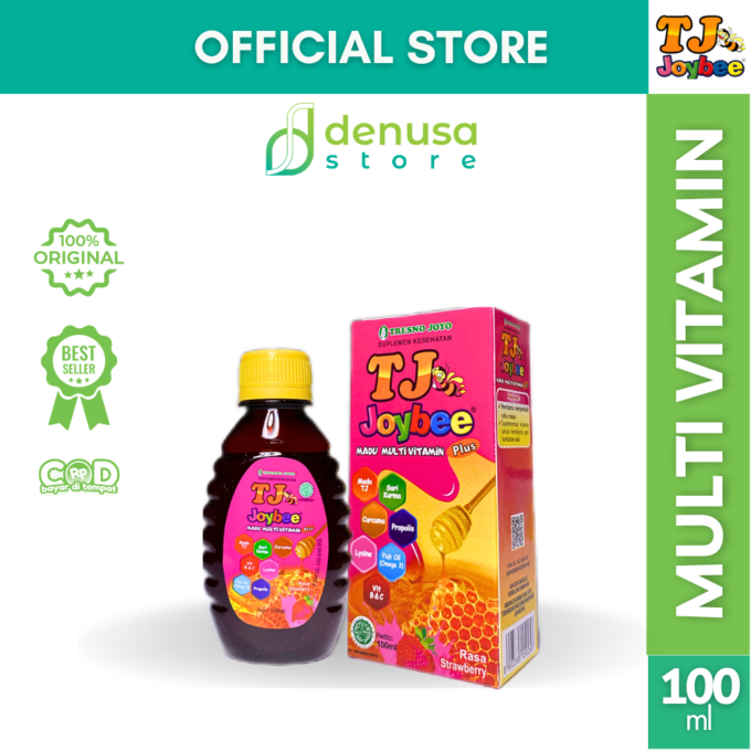 TJ Joybee Madu MultiVitamin Plus Rasa Strawberry 100 ml