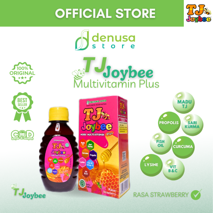 TJ Joybee Madu MultiVitamin Plus Rasa Strawberry 100 ml