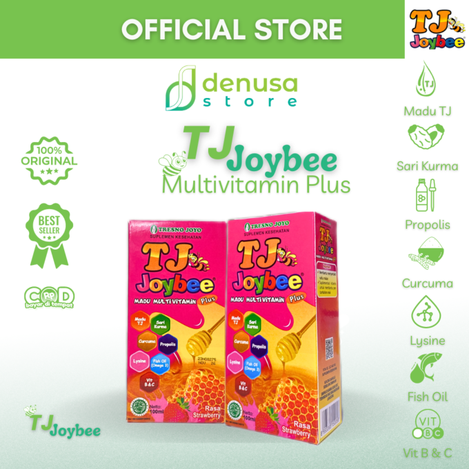 TJ Joybee Madu MultiVitamin Plus Rasa Strawberry 100 ml