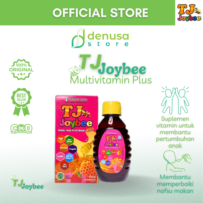 TJ Joybee Madu MultiVitamin Plus Rasa Strawberry 100 ml