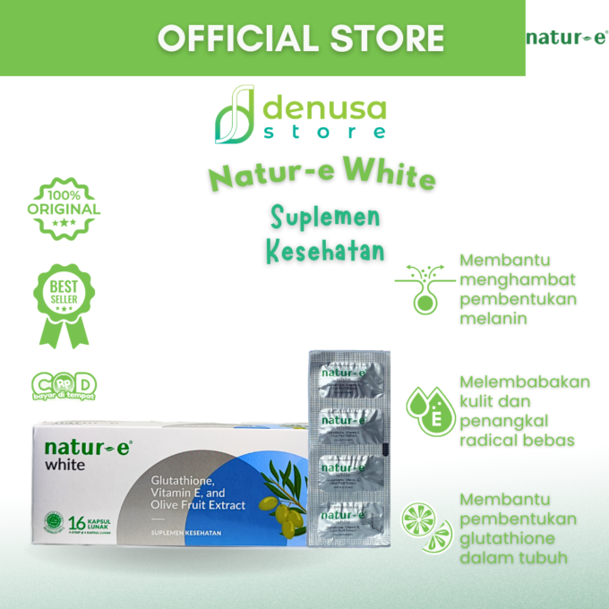 Natur-e White - Suplemen Kesehatan - 1 Kotak - 16 Kapsul Lunak