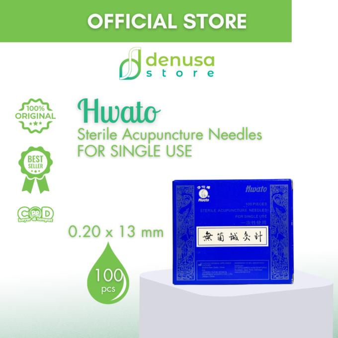 Hwato Sterile Acupuncture Needles 0,5 Cun 0,20 x 13mm Isi 100pcs | Jarum Akupuntur