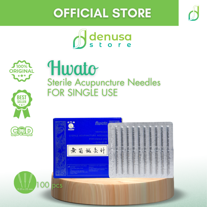 Hwato Sterile Acupuncture Needles 1 Cun 0,25 x 25mm Isi 100pcs | Jarum Akupuntur