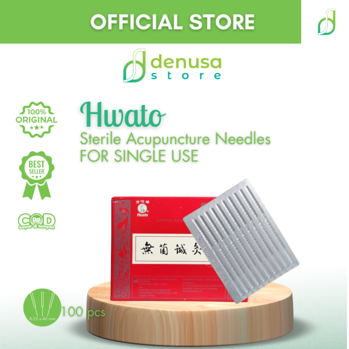 Hwato Sterile Acupuncture Needles 1,5 Cun 0,25 x 40mm Isi 100pcs | Jarum Akupuntur