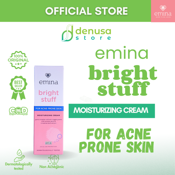 Emina Bright Stuff For Acne Prone Skin Moisturizing Cream SPF15 20ml