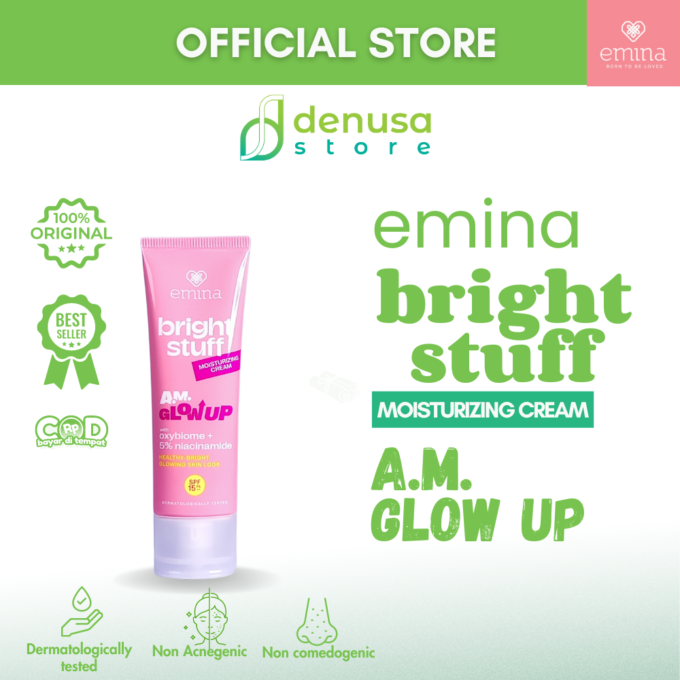 Emina Bright Stuff Moisturizing Cream Am GlowUp SPF 15 PA+++ 20ml