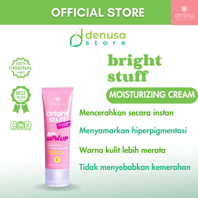 Emina Bright Stuff Moisturizing Cream Am GlowUp SPF 15 PA+++ 20ml