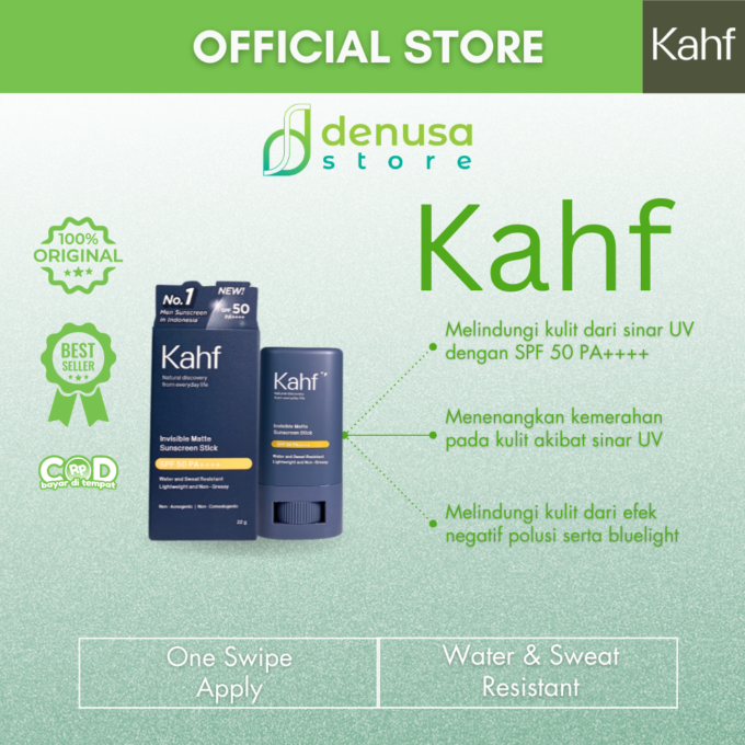 KAHF Invisible Matte Sunscreen Stick SPF 50 Pa++++ 22g