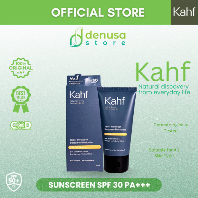 KAHF Triple Protection Sunscreen Moisturizer SPF 30 Pa+++ 30ml