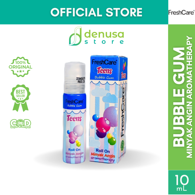 FreshCare Teens Minyak Angin Aromatherapy Bubble Gum Roll On 10ml