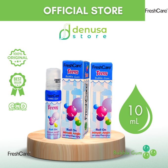 FreshCare Teens Minyak Angin Aromatherapy Bubble Gum Roll On 10ml