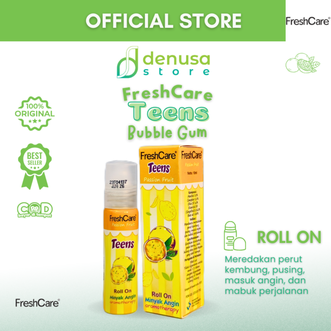 FreshCare Teens Minyak Angin Aromatherapy Passion Fruit Roll On 10ml