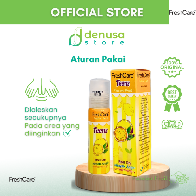 FreshCare Teens Minyak Angin Aromatherapy Passion Fruit Roll On 10ml