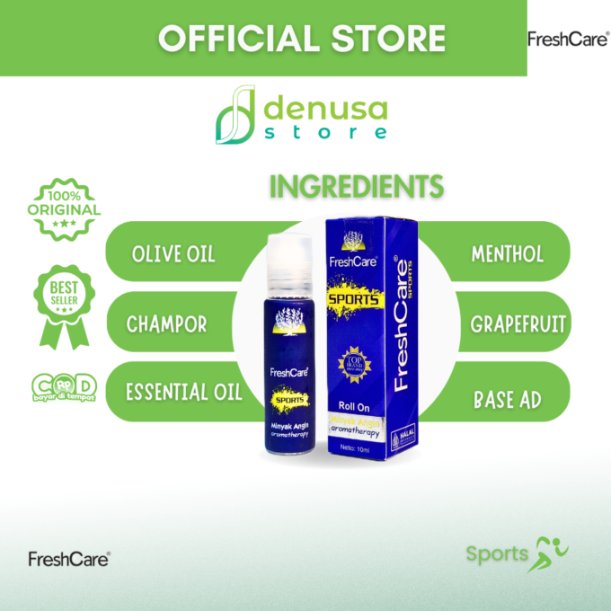 FreshCare Minyak Angin Aromatherapy Sports Roll On 10ml