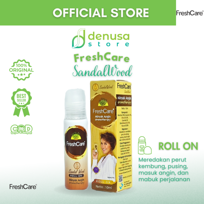 FreshCare Minyak Angin Aromatherapy Sandalwood Roll On 10ml