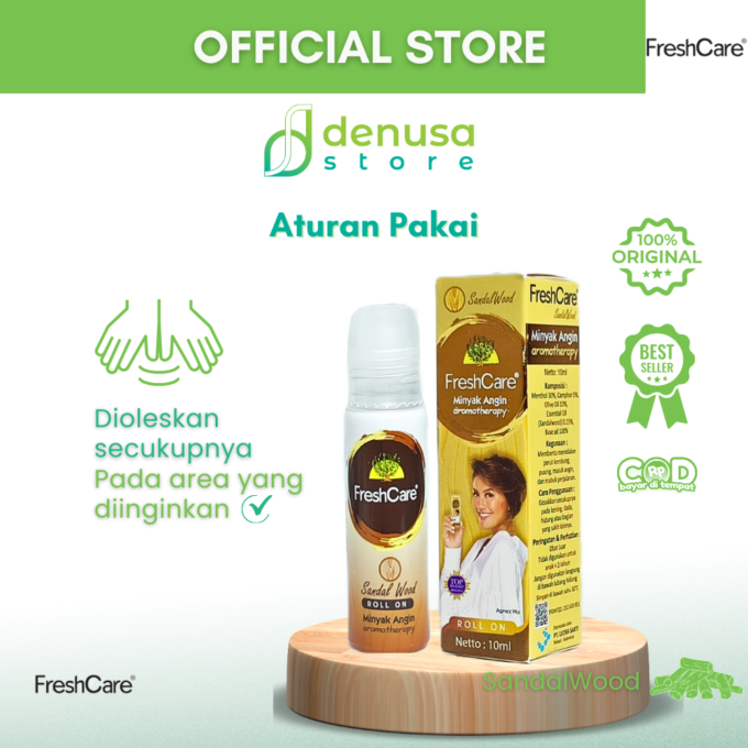 FreshCare Minyak Angin Aromatherapy Sandalwood Roll On 10ml