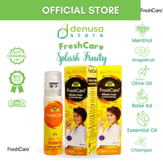 FreshCare Minyak Angin Aromatherapy Splash Fruity Roll On 10ml