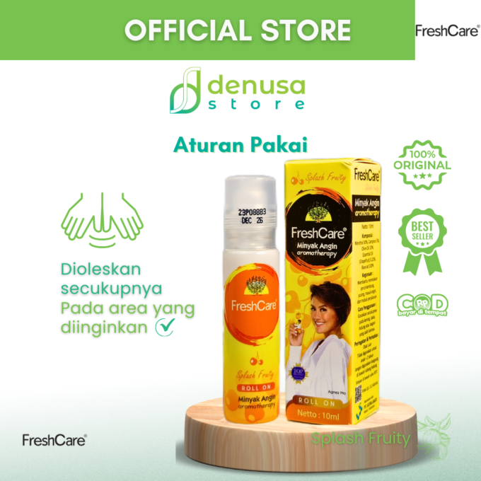 FreshCare Minyak Angin Aromatherapy Splash Fruity Roll On 10ml