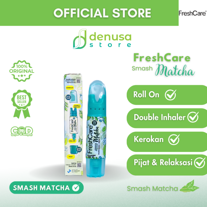 FreshCare Smash Matcha Double Inhaler 0.9ml + Roll On 8ml