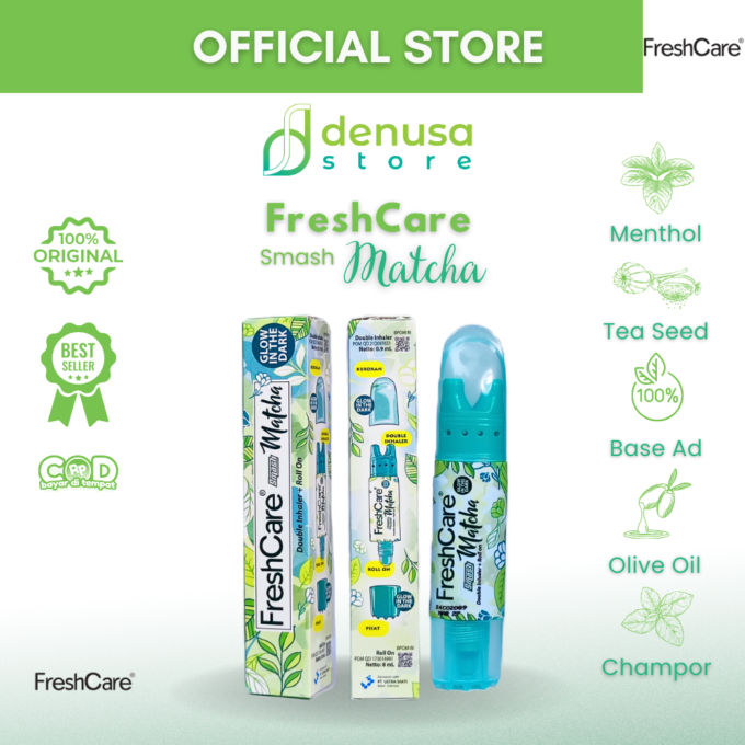 FreshCare Smash Matcha Double Inhaler 0.9ml + Roll On 8ml