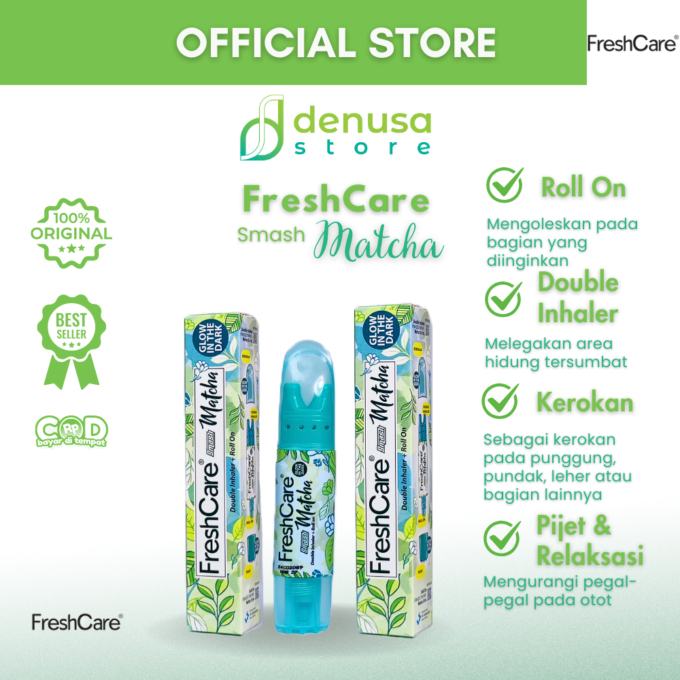 FreshCare Smash Matcha Double Inhaler 0.9ml + Roll On 8ml