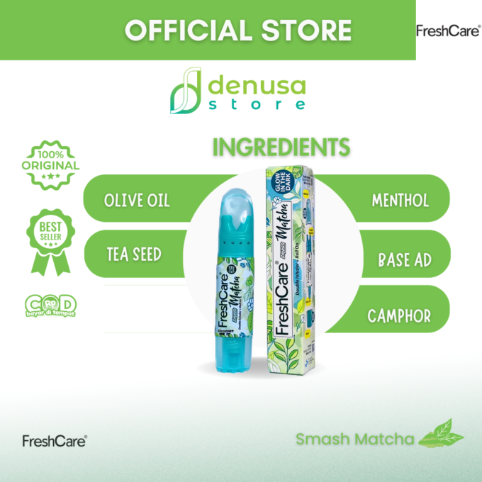 FreshCare Smash Matcha Double Inhaler 0.9ml + Roll On 8ml