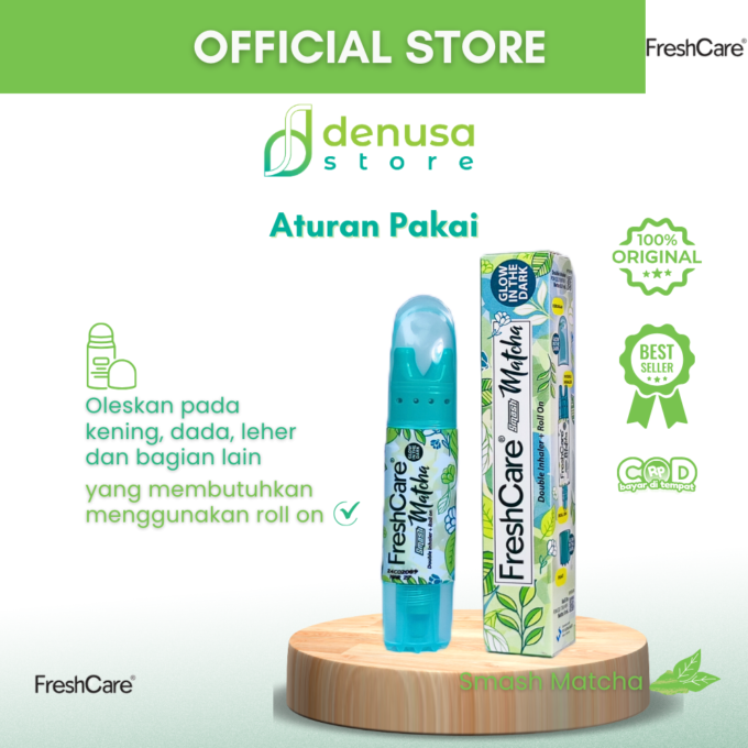 FreshCare Smash Matcha Double Inhaler 0.9ml + Roll On 8ml