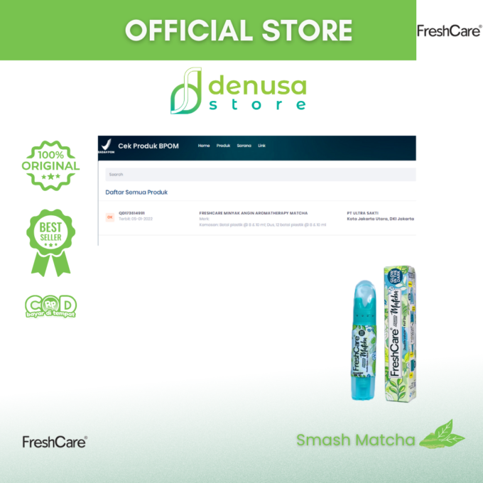 FreshCare Smash Matcha Double Inhaler 0.9ml + Roll On 8ml