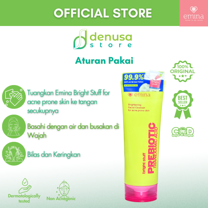 Emina Bright Stuff For Acne Prone Skin Face Wash 100ml