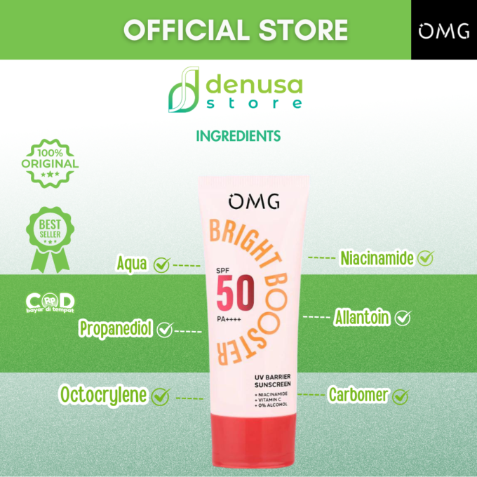 OMG UV Barrier Sunscreen Bright Booster SPF 50 PA++++ 25 ml