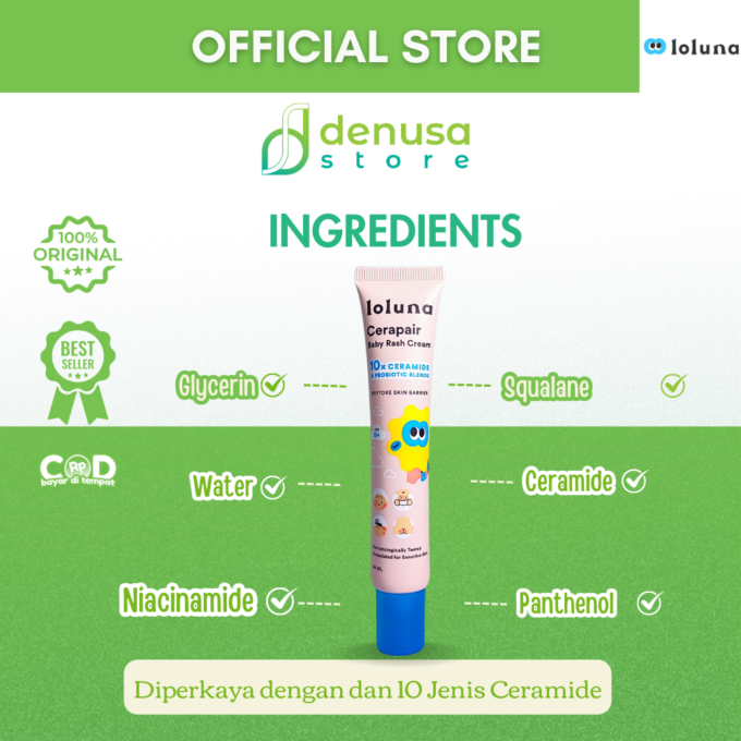 LOLUNA Cerapair Baby Rash Cream 30ml