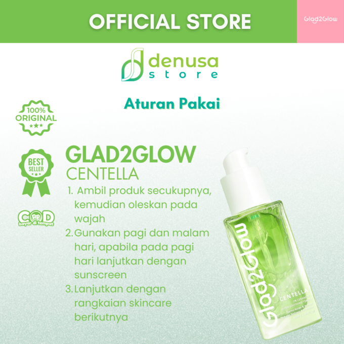 Glad2Glow Centella 2% Ceramide Soothing Toner 40ml