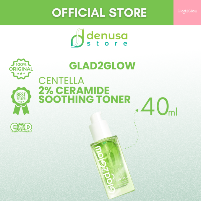 Glad2Glow Centella 2% Ceramide Soothing Toner 40ml