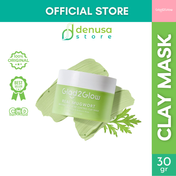 Glad2Glow Real Mugwort Salicylic Acid Acne Control Clay Mask 30gr